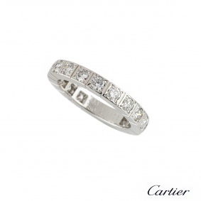 Cartier 18k White Gold Diamond Set Lanieres Ring